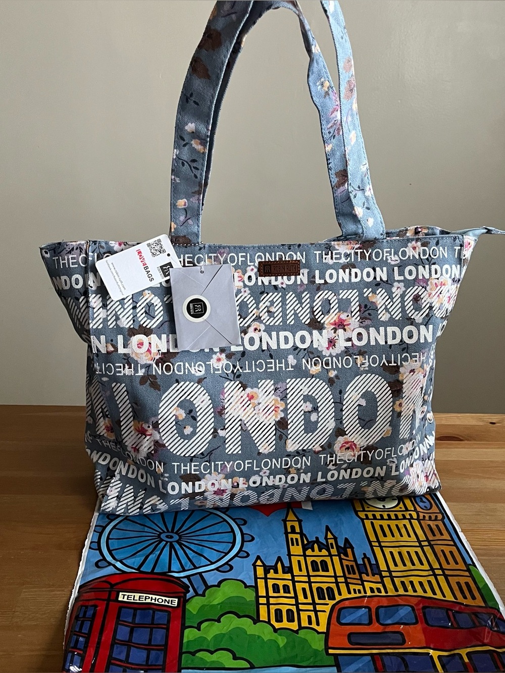 Robin Ruth London zipper tote bag medium women's bag brand new with tags